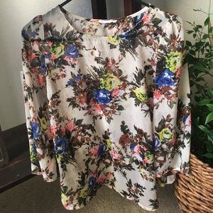 LUSH floral blouse